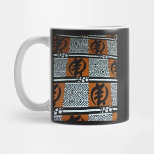 African Print Fabric Ghanaian Gye Nyame Symbol Mug